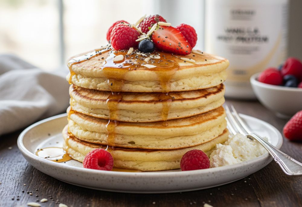 Pancakes fromage blanc moelleux